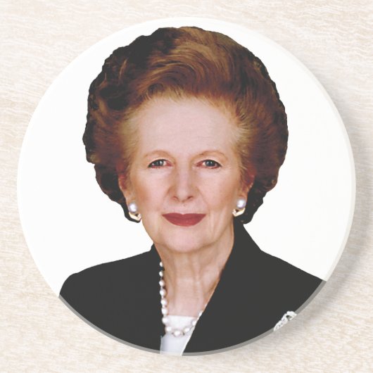 Margaret Thatcher Zandsteen Onderzetter (Voorkant)