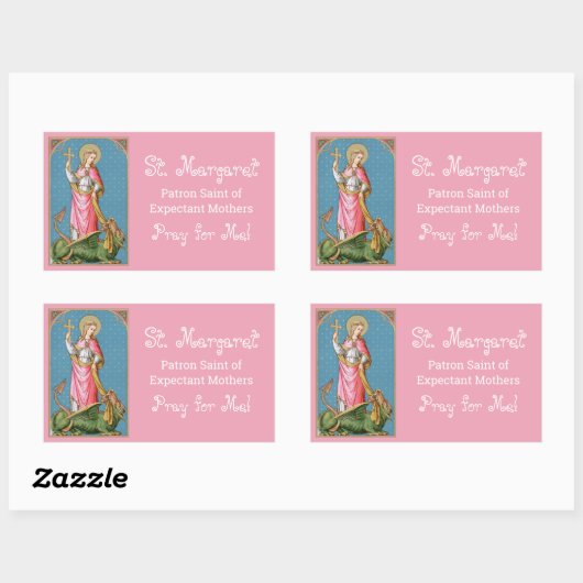 Margaret van Antioch (SAU 038) Rechthoekige Sticker (Vel)