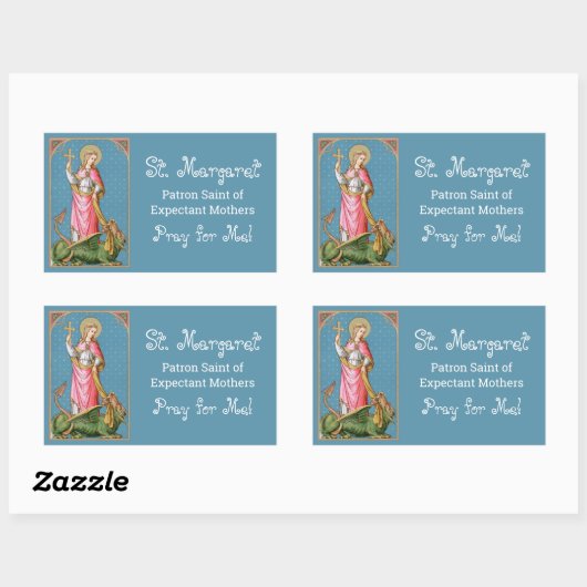 Margaret van Antioch (SAU 038) Rechthoekige Sticker (Vel)