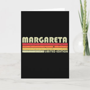 Margareta Naam Persoonlijke Retro Vintage 80s 90s Kaart