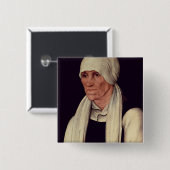 Margarethe Luther , moeder van Martin Luther Vierkante Button 5,1 Cm (Voorkant /achterkant)