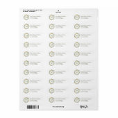Margarine Bloemenkrans Monogram Retouradres Etiket (Full Sheet)