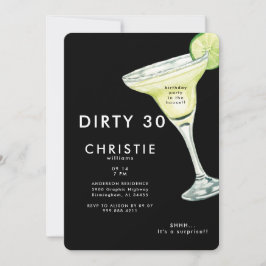 Margarita 30e Surprise Black Birthday Party II Kaart