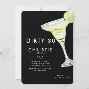 Margarita 30e Surprise Black Birthday Party II Kaart