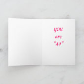 MARGARITA "40TH" BIRTHDAY WISHES KAART (Binnen)