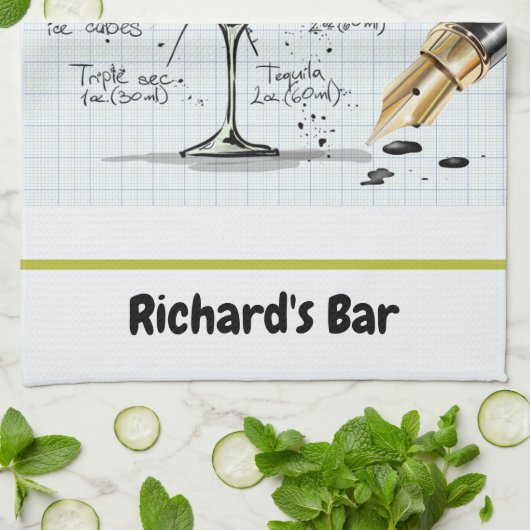 Margarita aangepaste balk Tekening op maat Theedoek (Gevouwen)