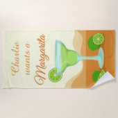 "Margarita", aangepaste naam strandhanddoek Strandlaken (Voorkant)