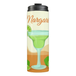 "Margarita" aangepaste naam tumbler Thermosbeker