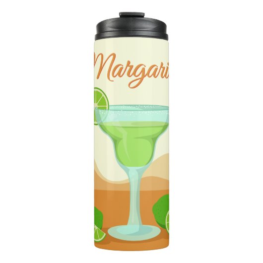 "Margarita" aangepaste naam tumbler Thermosbeker (Voorkant)