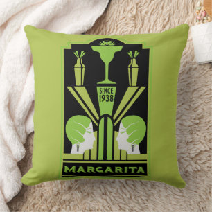 Margarita Art Deco Cocktail Kussen