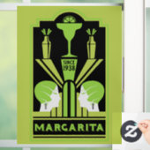 Margarita Art Deco Cocktail Raamsticker (Huis)