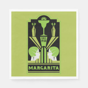 Margarita Art Deco Cocktail Servet