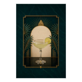 Margarita Art Deco Poster | Bar Kunst