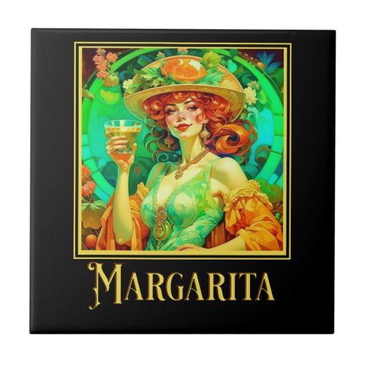 Margarita Art Nouveau Tegeltje (Voorkant)