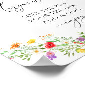 Margarita bar bloem bruiloft uitnodigings poster (Hoek)