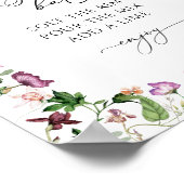 Margarita bar bloemig bruids douche poster (Hoek)