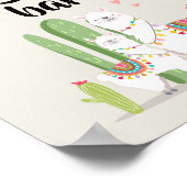 Margarita Bar Fiesta Llama Baby shower Table Sign Poster (Hoek)