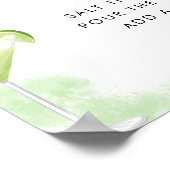 Margarita Bar Limoen Bruiloft of Vrijgezellenfeest Poster (Hoek)