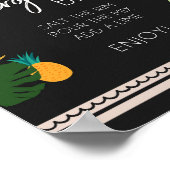 Margarita Bar Luau Tropisch Verjaardagsfeest Bord Poster (Hoek)