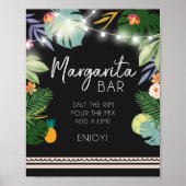 Margarita Bar Luau Tropisch Verjaardagsfeest Bord Poster (Voorkant)