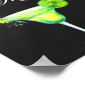 Margarita Bar met zwarte achtergrond Poster (Hoek)