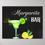 Margarita Bar met zwarte achtergrond Poster (Voorkant)