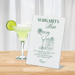 Margarita Bar Reclamebord Met Voetstuk<br><div class="desc">Dit ontwerp is voorzien van trendy vette tekst met handgetekende cocktails en een groen margarita thema.</div>