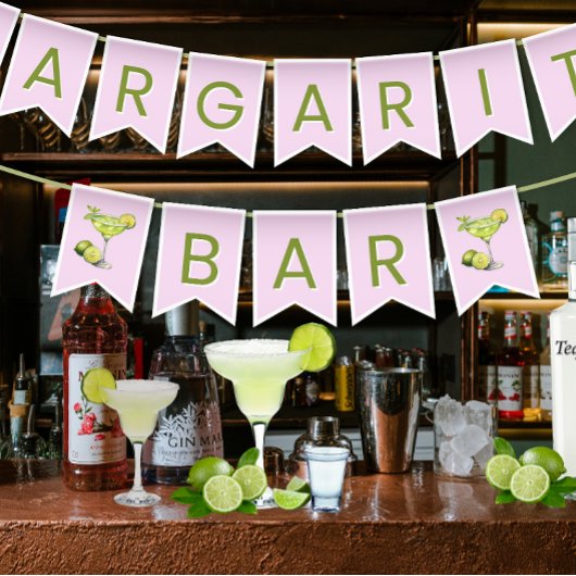 Margarita Bar Roze Vlaggetjes