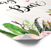 Margarita Bar Sign Fiesta Cactus Shower Drink Sign Poster (Hoek)