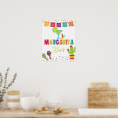 Margarita Bar Sign - Witte achtergrond Poster (Keuken)