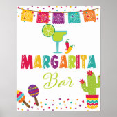 Margarita Bar Sign - Witte achtergrond Poster (Voorkant)