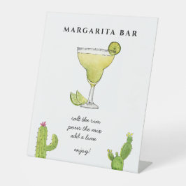 Margarita Bar teken voor bruiloften en evenementen Reclamebord Met Voetstuk