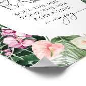 Margarita Bar Tropical Leaves Vrijgezellenfeest Po Poster (Hoek)