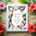 Margarita Bar Tropical Leaves Vrijgezellenfeest Po Poster<br><div class="desc">Margarita Bar Tropical Leaves Vrijgezellenfeest Poster. Overeenkomende objecten beschikbaar. Zie hier het volledige collectie: https://www.zazzle.com/collections/watercolor_tropical_flowers_and_leaves-119671500108864210</div>