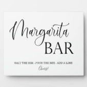 Margarita Bar-trouwbord Tabletop Plaque Fotoplaat (Voorkant)