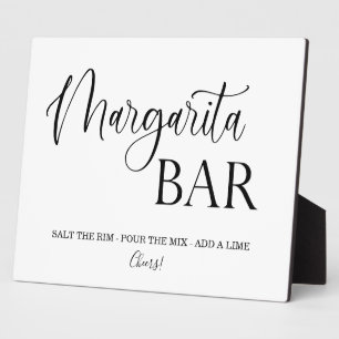 Margarita Bar-trouwbord Tabletop Plaque Fotoplaat