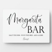 Margarita Bar-trouwbord Tabletop Plaque Fotoplaat (voorkant)