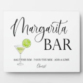 Margarita Bar-trouwbord Tabletop Plaque Fotoplaat (Voorkant)