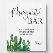 Margarita Bar-trouwbord Tabletop Plaque Fotoplaat (Voorkant)