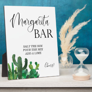 Margarita Bar-trouwbord Tabletop Plaque Fotoplaat