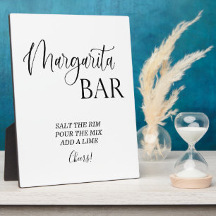 Margarita Bar-trouwbord Tabletop Plaque Fotoplaat