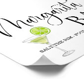 Margarita Bar-trouwbord Tabletop Plaque Poster (Hoek)