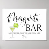 Margarita Bar-trouwbord Tabletop Plaque Poster (Voorkant)