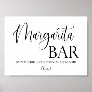 Margarita Bar-trouwbord Tabletop Plaque  Poster