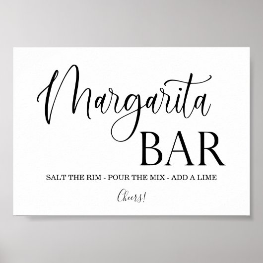 Margarita Bar trouwteken Poster (Voorkant)