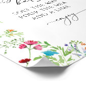 Margarita Bar Wildflower Bruidsuitnodiging Poster (Hoek)