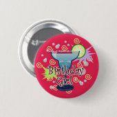 Margarita Birthday Girl Ronde Button 5,7 Cm (Voorkant /achterkant)