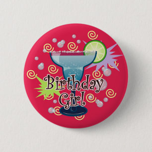 Margarita Birthday Girl Ronde Button 5,7 Cm