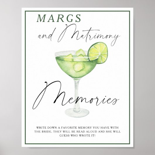 Margarita Bruidsfeest Herinneringen met de bruid Poster (Voorkant)