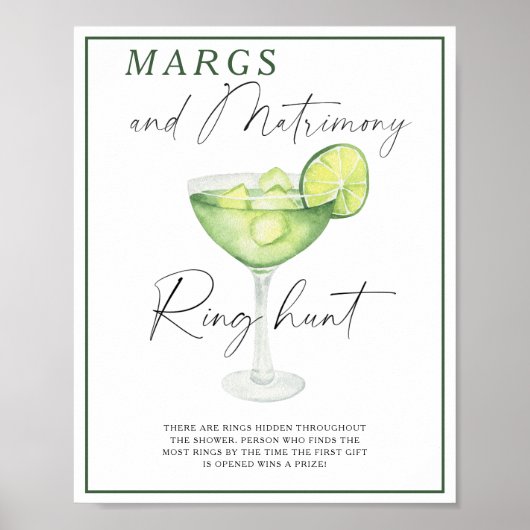 Margarita bruidsfeestje Ring zoek spel Poster (Voorkant)